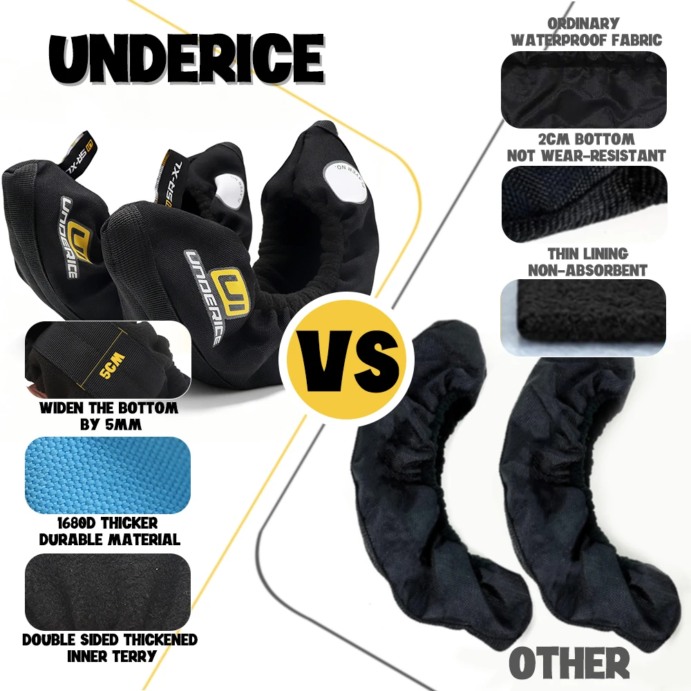 PRO Ice Skate Blade Covers YTH/JR/SR/SR-XL Hockey Pro Skate Guard 1680D Waterproof Bottom 5cm Ice Hockey Blade Protector Skates image 5