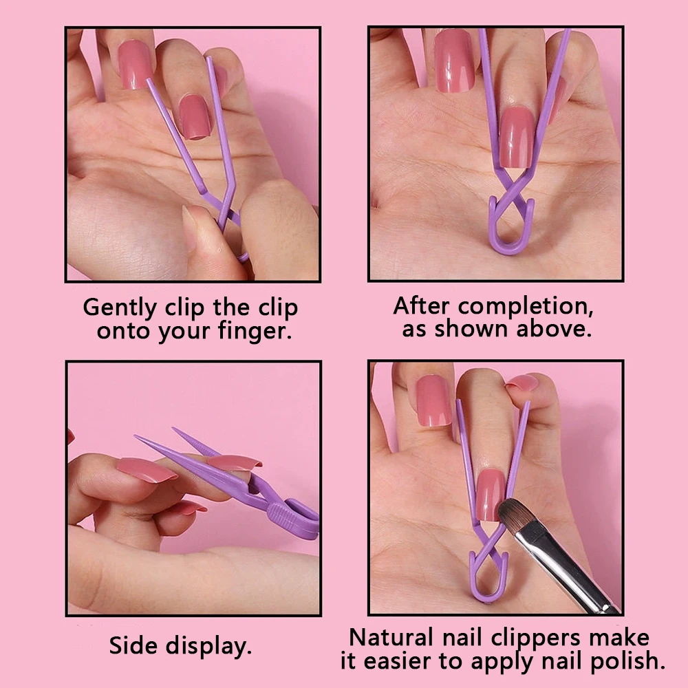 10Pcs Nail Oil Polish Spill Proof Clip Mixed Color Nail Art Coloring Protection Clips Manicure Tools To Prevent Leakage Off