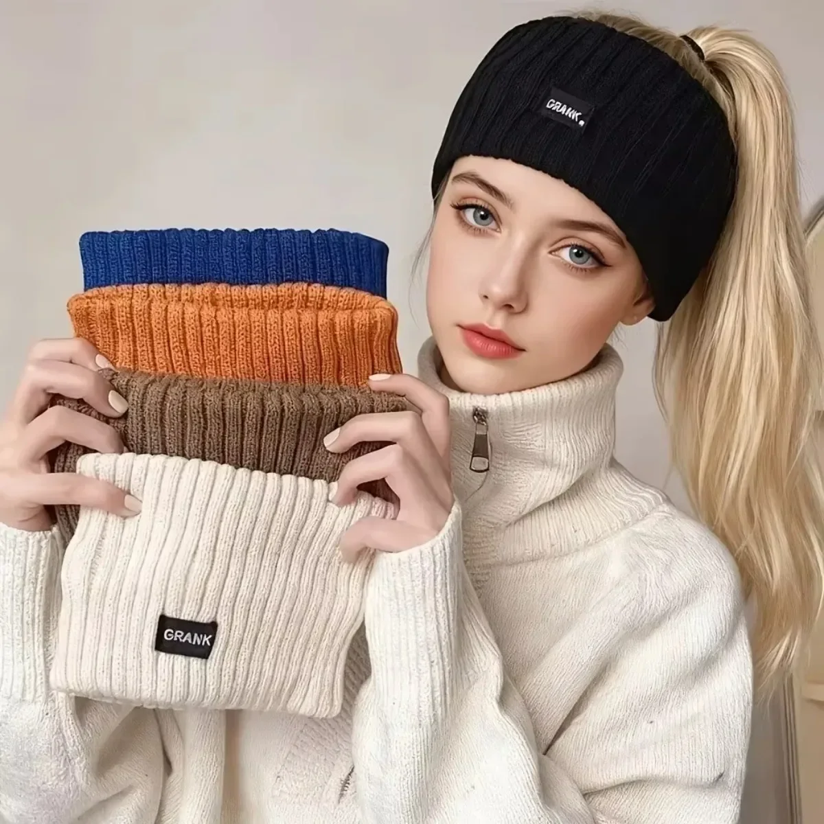 Knitted Winter Headband for Women, Warm Windproof Ear Warmer for Cold Weather, Valentine's Day and Christmas Gift