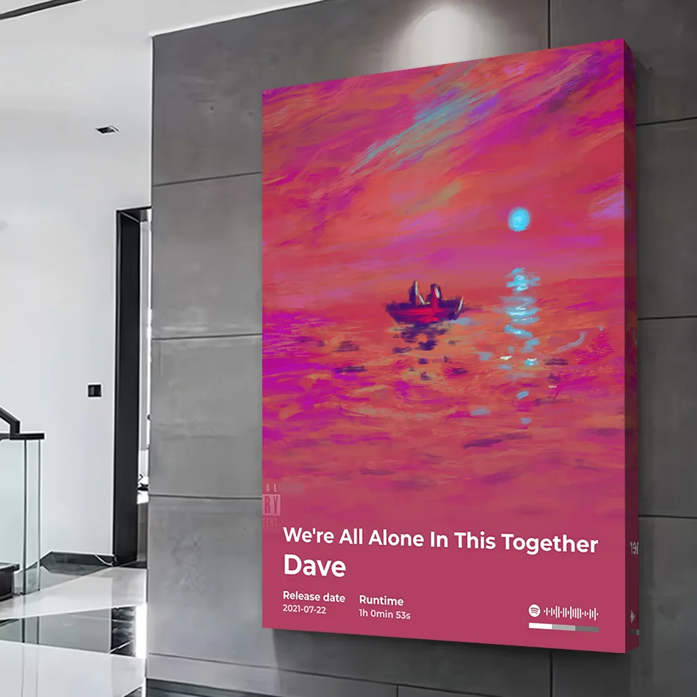 We're All Alone In This Together Poster Customizable Printed Canvas Painting for Pictures Wall Art Home Decorations Wand Deko