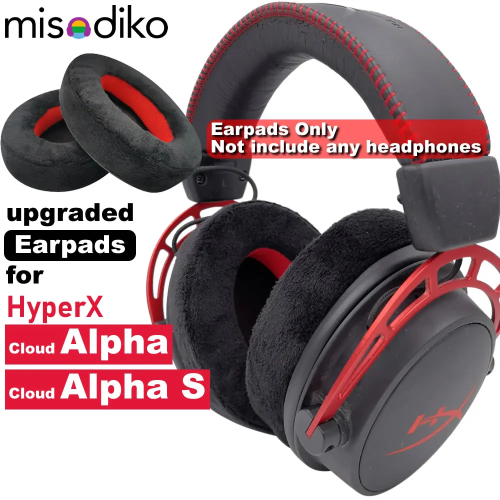 misodiko Upgraded Ear Pads Cushions Replacement for HyperX Cloud Alpha, Cloud Alpha S Gaming Headset image 2