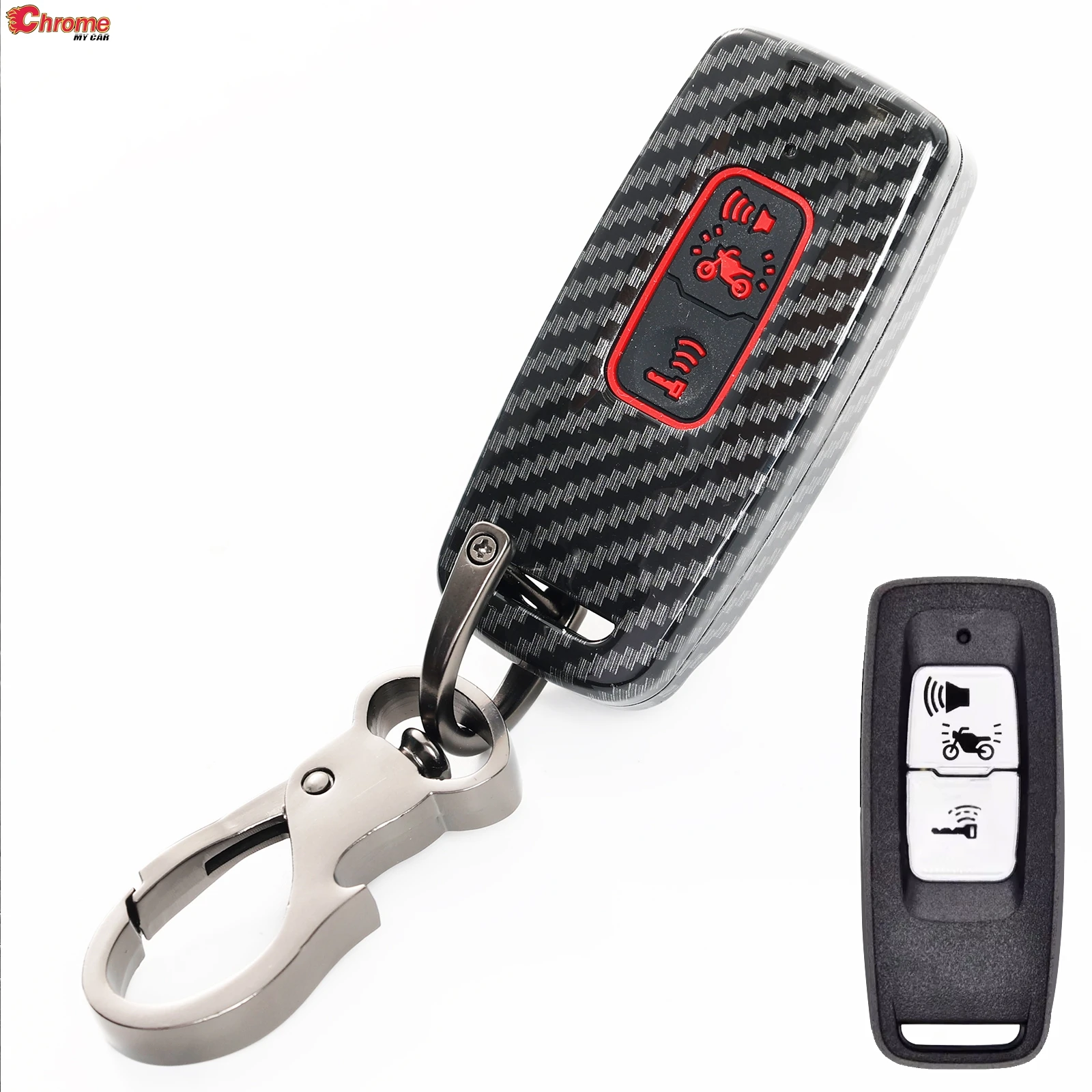 

Carbon Fiber Key Cover Case Shell For Honda ADV PCX Forza Vario Activa Dio Scoopy 125 160 Motorcycle Scooter Smart Key 2022 2024