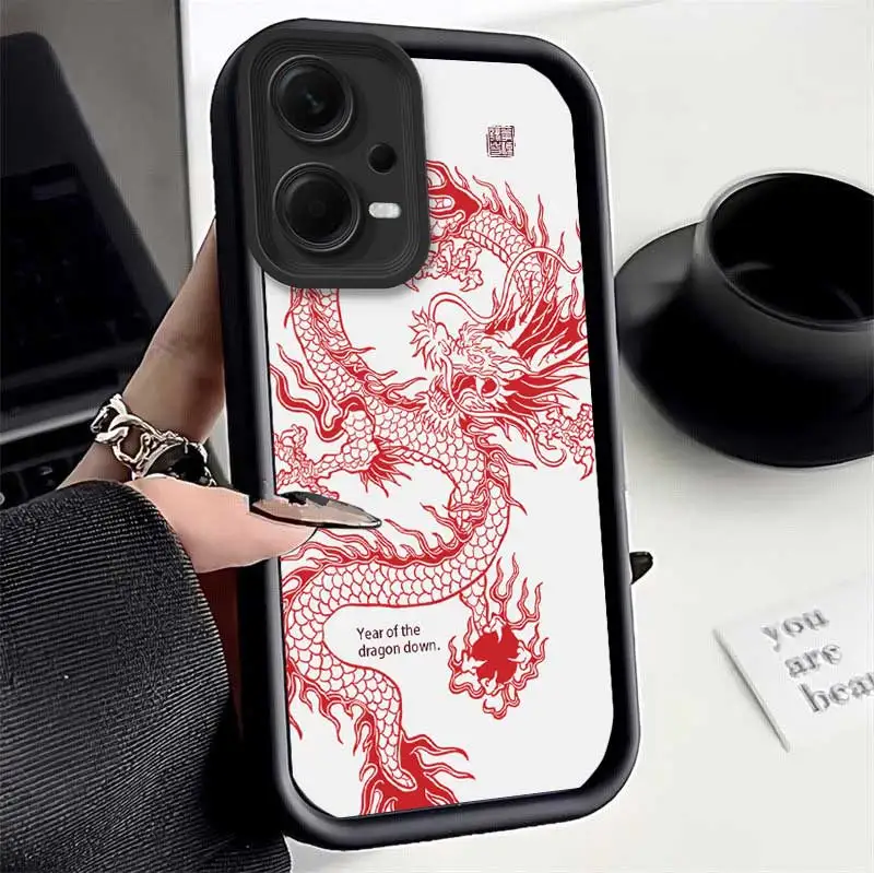 Note12 Line dragon Sky Eye Ladder Phone Case For Redmi Note 13Pro 13 13ProPlus 13Pro 12R 12Pro 12Turbo 12S 11 10 Cover