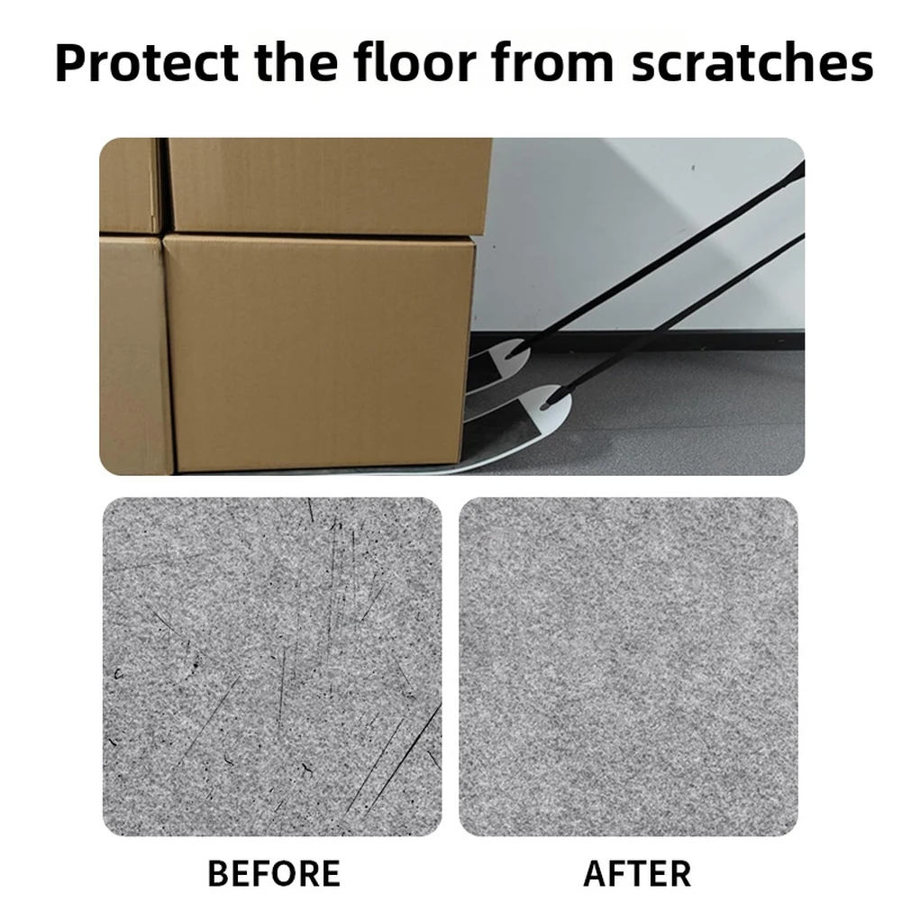 Efficient Furniture Transport Assembly with Dual Sliders Fixed-End Pull Straps and Enhanced-Friction Handling Gloves