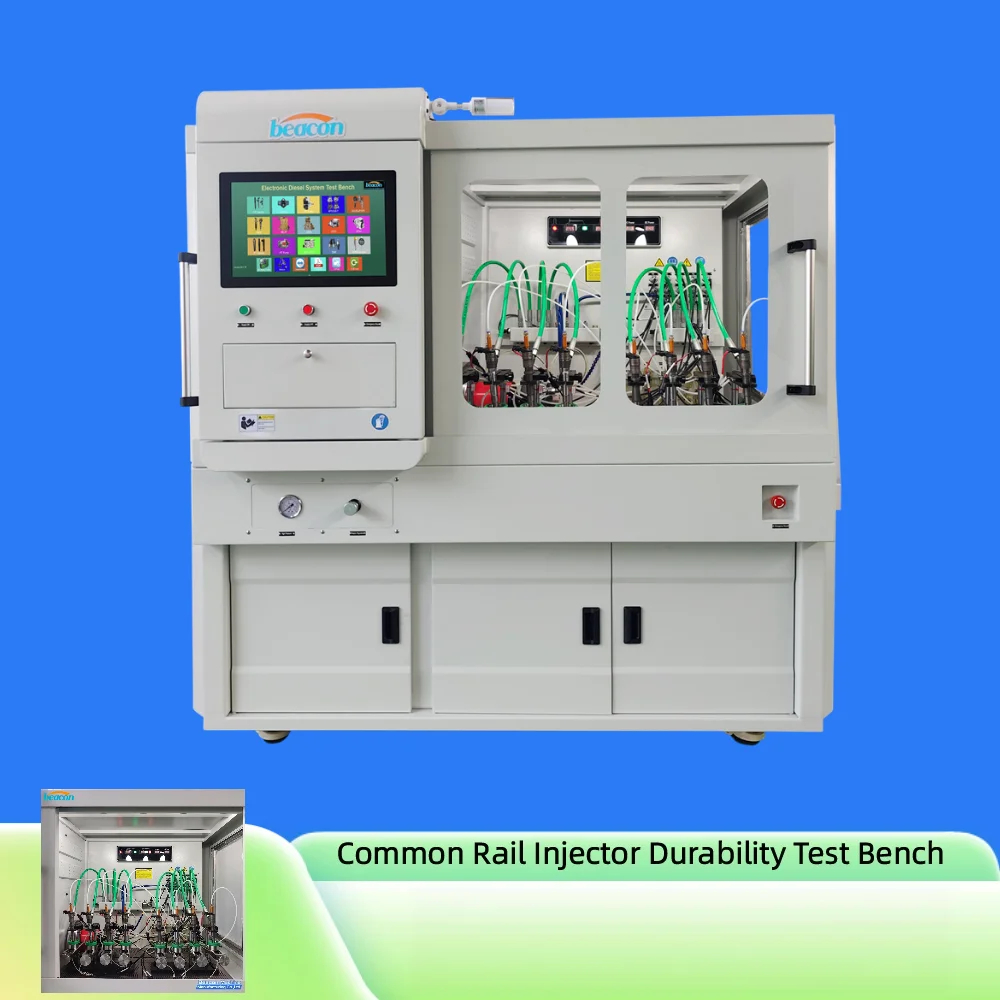 Common Rail Injector Durability Test Bench Run-in Tester Machine 8-Cylinder 300MPa High Pressure Fuel Injector Diagnostic Tool