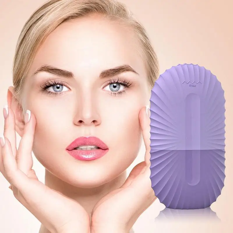 Facial Ice Cube Mold Silicone Freezing Beauty Swelling Face Massager Moisturizing Washable Oven Icing Mould