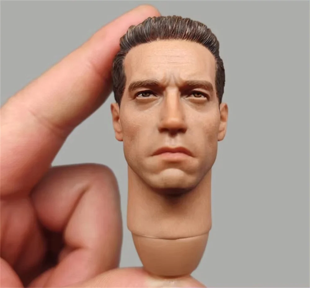 

Scale 1/6 The Soviet Soldier Tough Guy Schwarzenegger Male Head Sculpt Carving with Neck Connector For 12" Figure UJINDOU UD9056