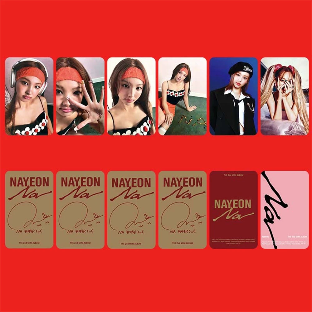 5/6Pcs/Set KPOP NAYEON Postcard The 2nd Mini Album Na Single Photo Card Double-Sided Selfie Lomo Cards Fans Collection Gift