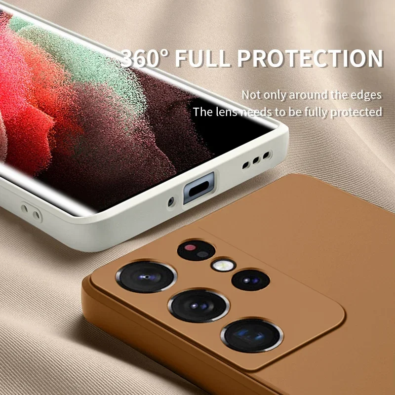 Liquid Silicone Case for Samsung Galaxy S8 S9 S10 Lite S20 S21 S22 S23 S24 Plus FE A52 A31 A41 A71 A51 A72 A70 A50 Coque