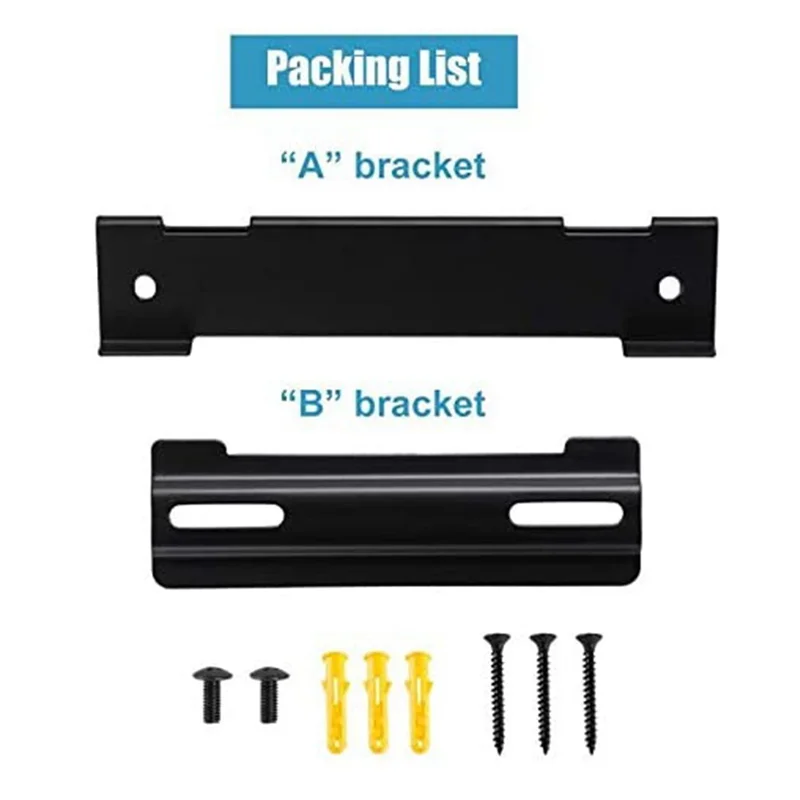 WB-120 staffa per Kit di montaggio a parete per Soundbar Solo 5, per Cinemate120, con vite e ancoraggi a parete, nero