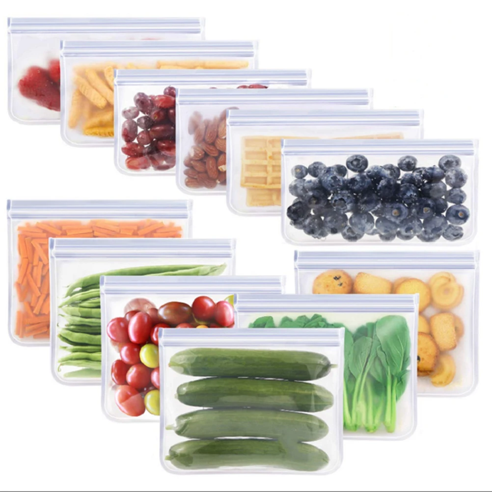 

5 Pcs Food Packaging Bags Single Sealed Strips Storage Fresh Keeping Fruit Vegetable Meat Juice Zipper Anti Leakage