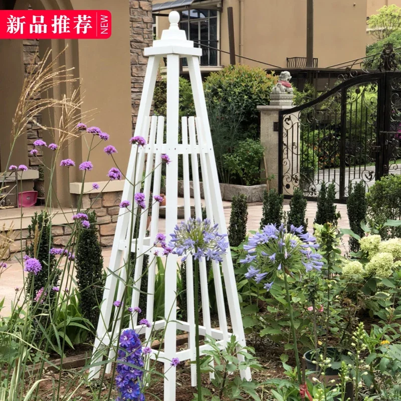 Flower stand pagoda flower stand vine climbing flower stand preservative wood solid wood vine moon climbing vine