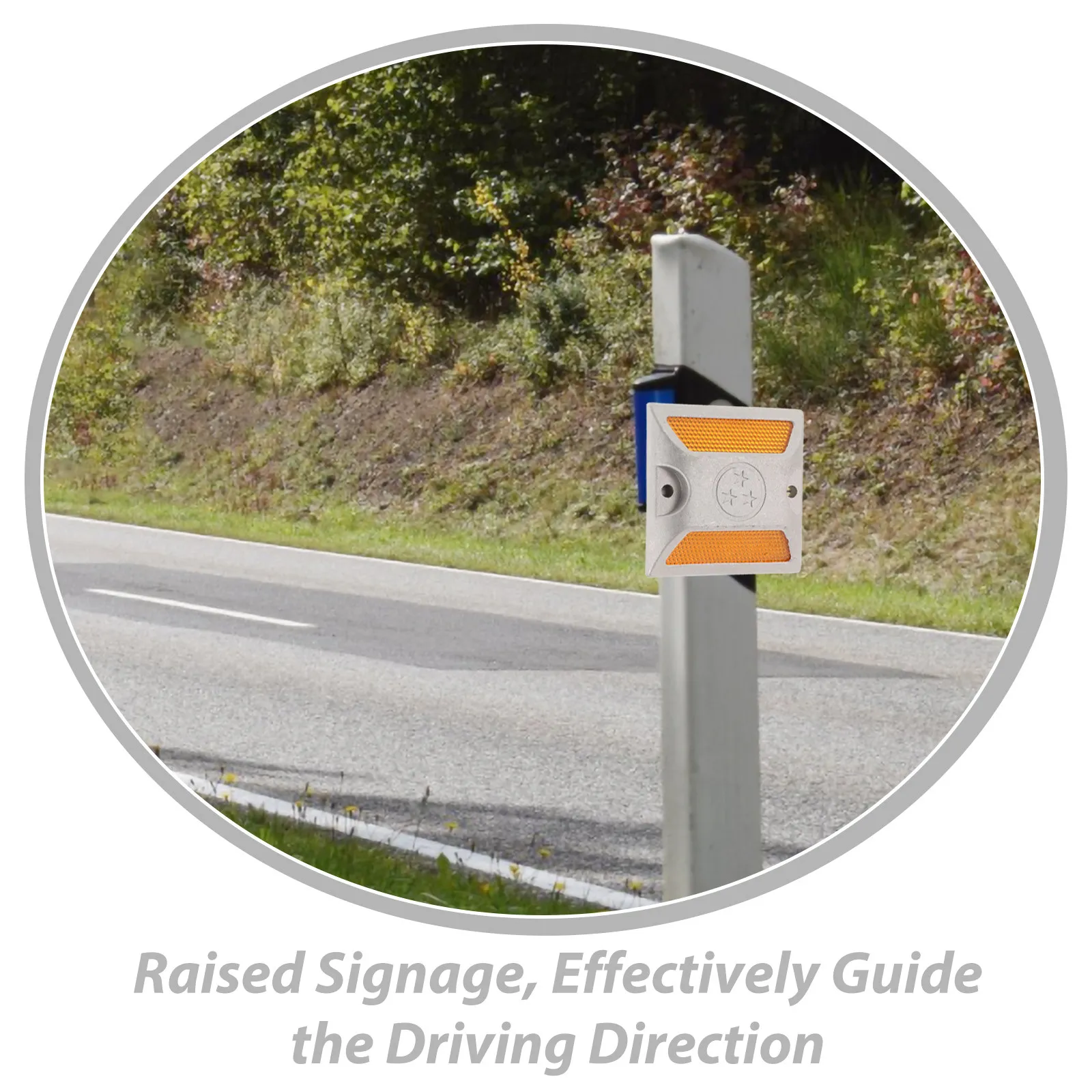 Aluminum Reflective Road Markers Driveway Studs Enhanced Night Visibility Weatherproof Thickened Structure Traffic Flow Guidance