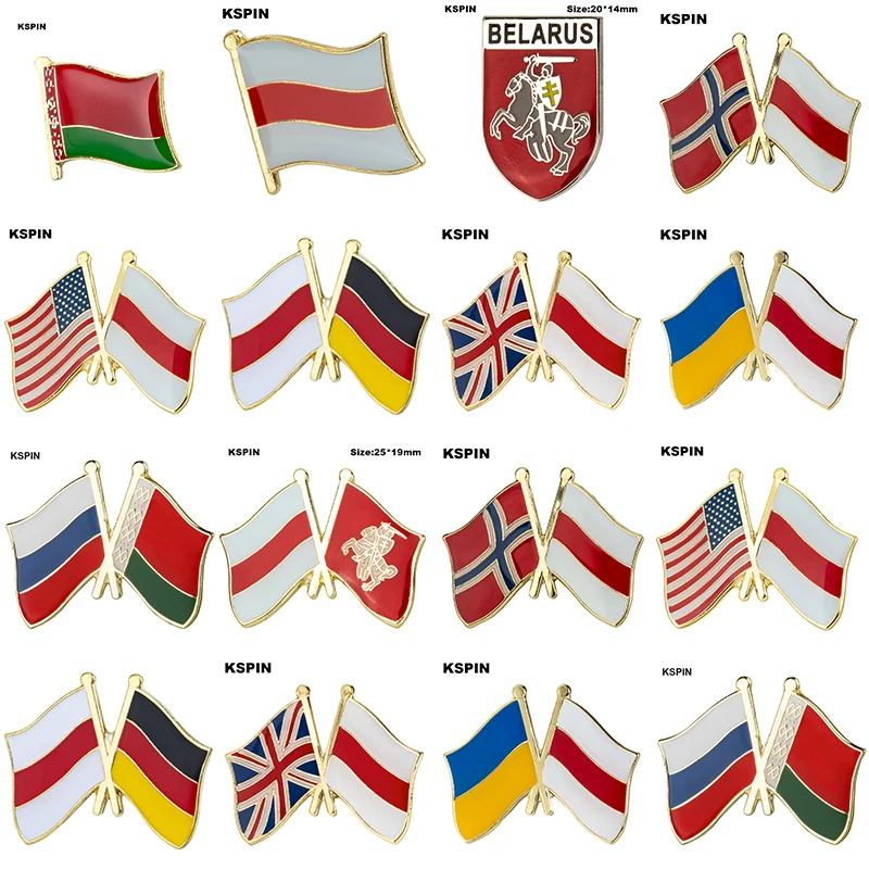 10pcs a lot Belarus Flag Laple Pin Badge Brooch