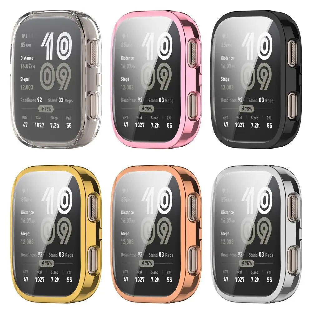 TPU Protective Case Full Protection Bumper Screen Protector Anti-scratch Cover Shell for Amazfit Bip 6 Smart Watch Accessories