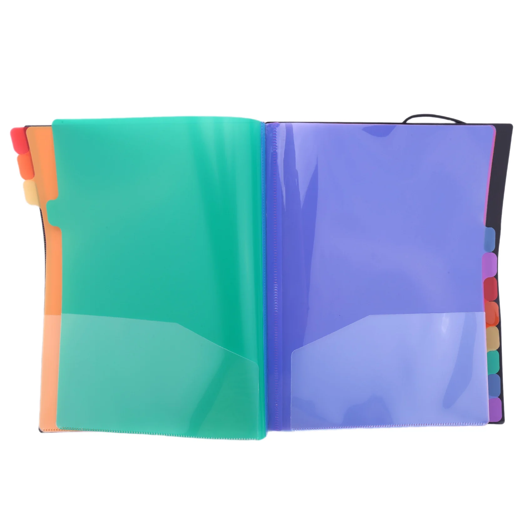 Extended Folder,12 Pocket Letters A4 Paper Item Sorter,Plastic File Storage Bag,