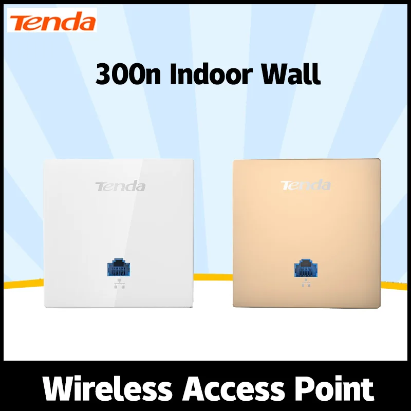 

Tenda W6-S N300 in-wall Wireless Access Point,300Mbps Indoor Wall WiFi AP, Client+AP, IEEE 802.11n/g/b PoE,PPTP, L2TP 20 Clients