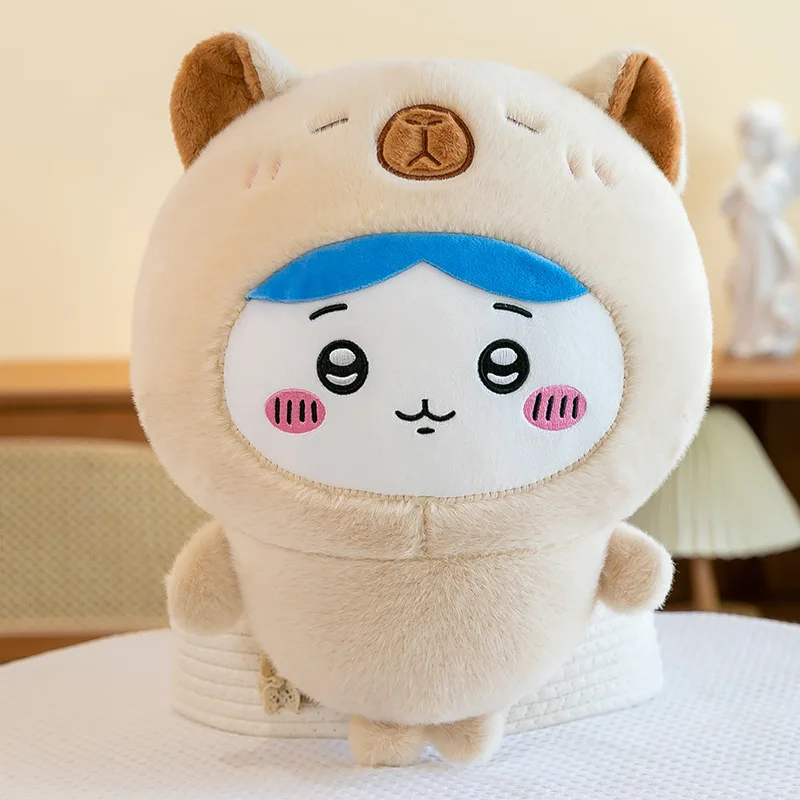 1pc 25cm/9.84in Cartoon transforms into capybara Ussage doll cute Giy Hachi plush doll machine doll gift