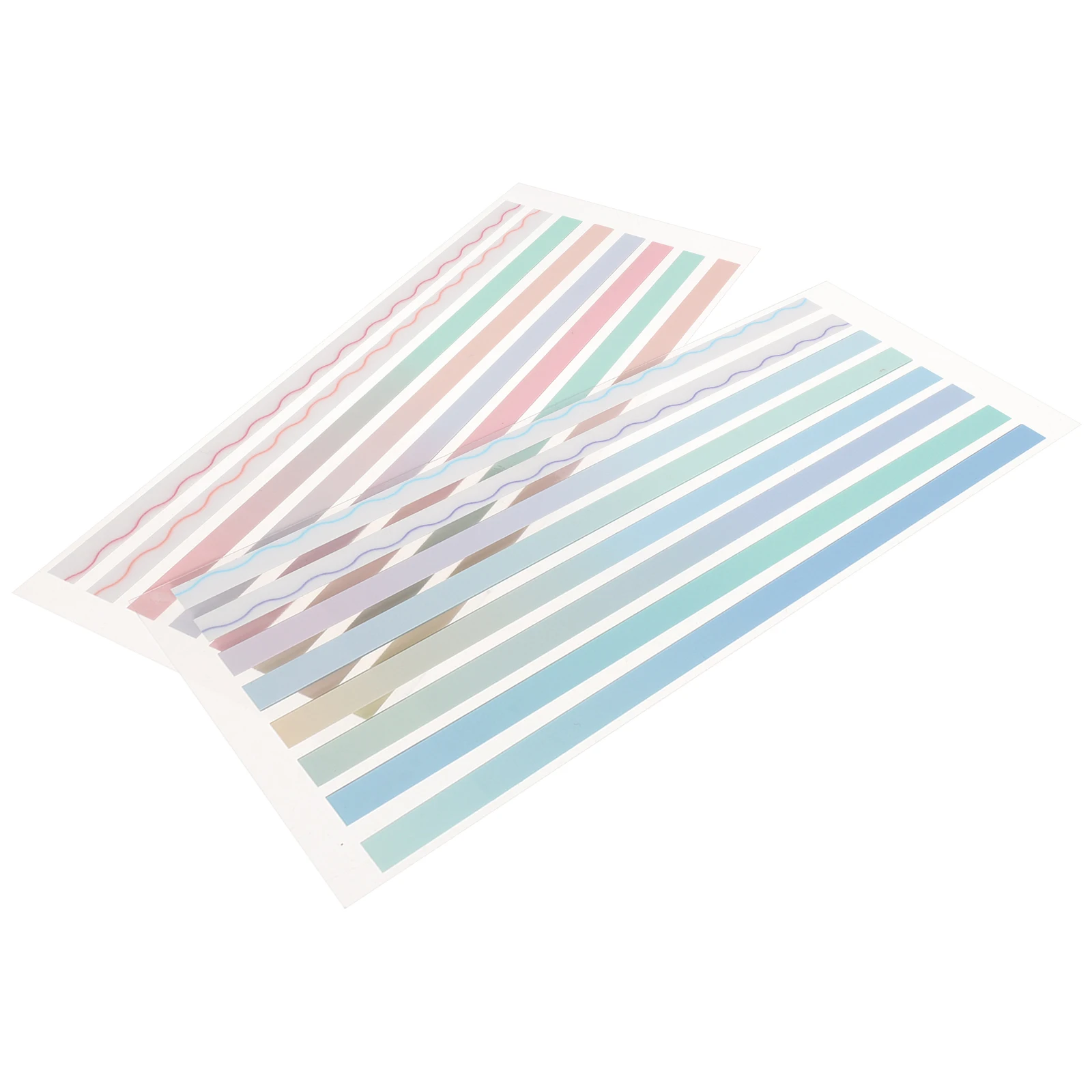 

2 Sets Gradient Notes Aesthetic Sticky Long Tape Reading Strips Book Tabs Notebook Markers Colored Annotations PET
