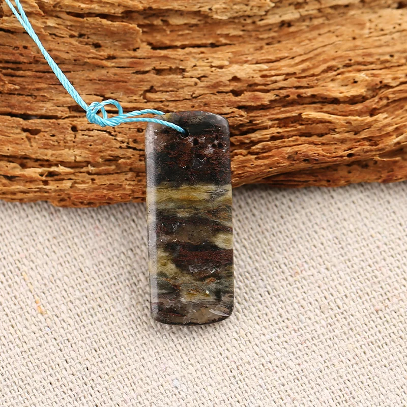 B&F Handmade Crazy Lace Rosetta Stone Pendants, Genuine Natural stones beads, Unique Stones for jewelry & DIY Earring Beads