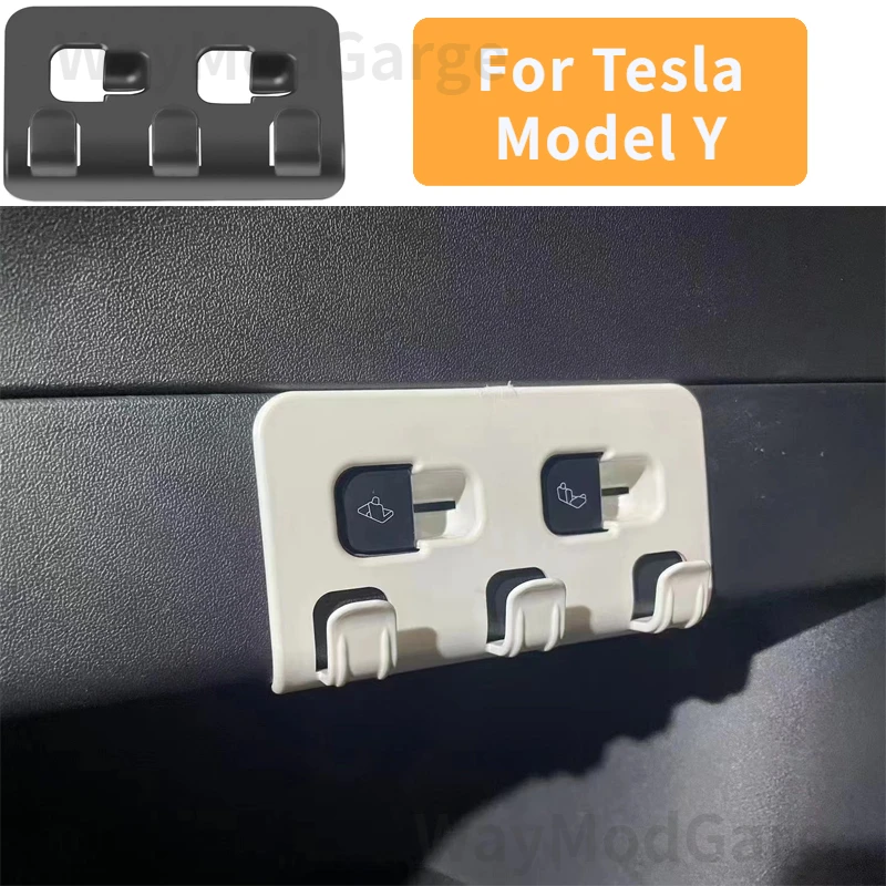 

Для Tesla Model Y Max 15kg Грузоподъемность, задняя Фотосумка для багажа, крюк для багажника ABS Tote вешалка для зонта s, аксессуары для интерьера