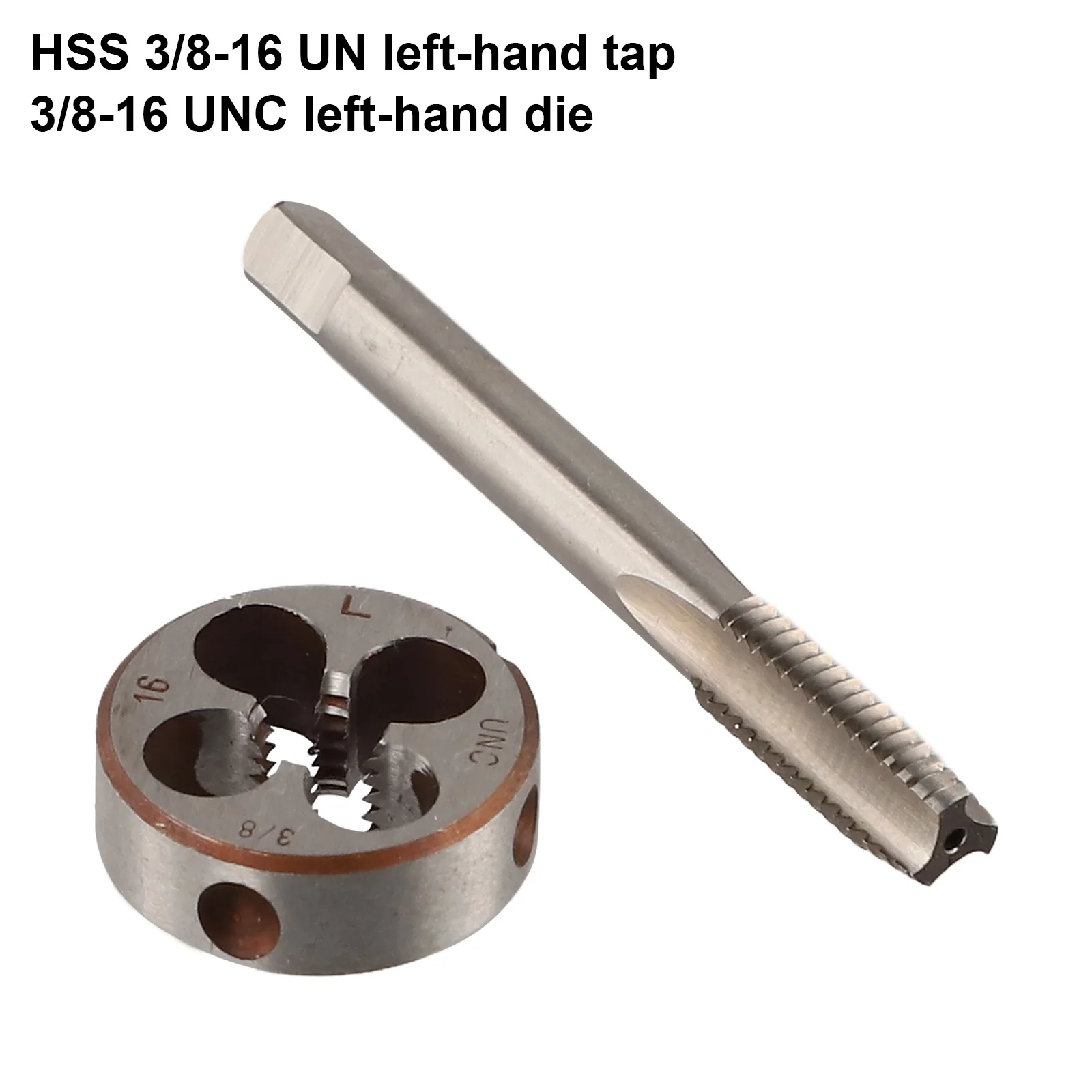 Hand Die Hand Tap Replacement Tap Length 80mm 1pcs 3/8-16 UNC Left High Speed Steel Accessories HSS 3/8-16 UN Left