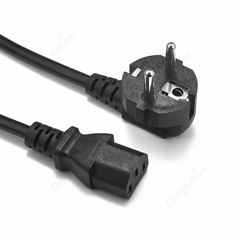 Câble d'Alimentation AC, Prise UE USA, 1.2m 1.5m, IEC 320 C13, Adaptateur Secteur, Extension pour Moniteur d'Ordinateur PC, Imprimante, Ordinateur Portable