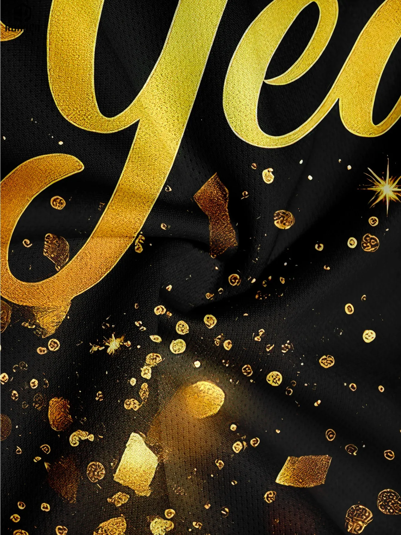 تي شيرت رجالي بأكمام طويلة مطبوع ثلاثي الأبعاد يسمح بمرور الهواء مريح 2026 سنة جديدة سعيدة