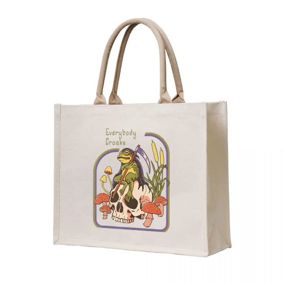 

Everybody Croaks Frog Skull Mushroom - Everybody croaks Tote Bag handbag Shopper eco pack canvas bags