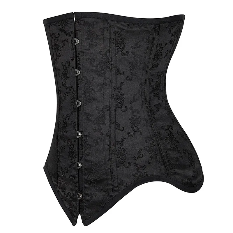 10 Steel Boned Underbust Corset Waist Trainer Women Steampunk Bodice Gothic Clothing Long Torso Slimming Plus Size Bustier