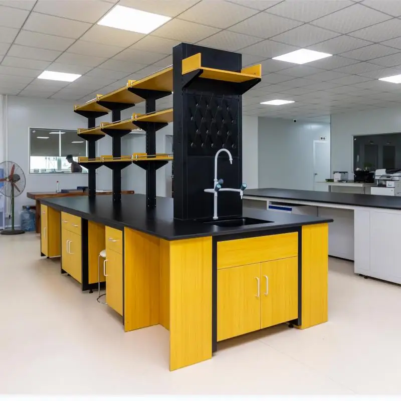 Laboratory Steel and Wood Bench Test Bench Test Bench Experimental Instrument Cabinet Laboratory Steel and Wood Factory Direct S