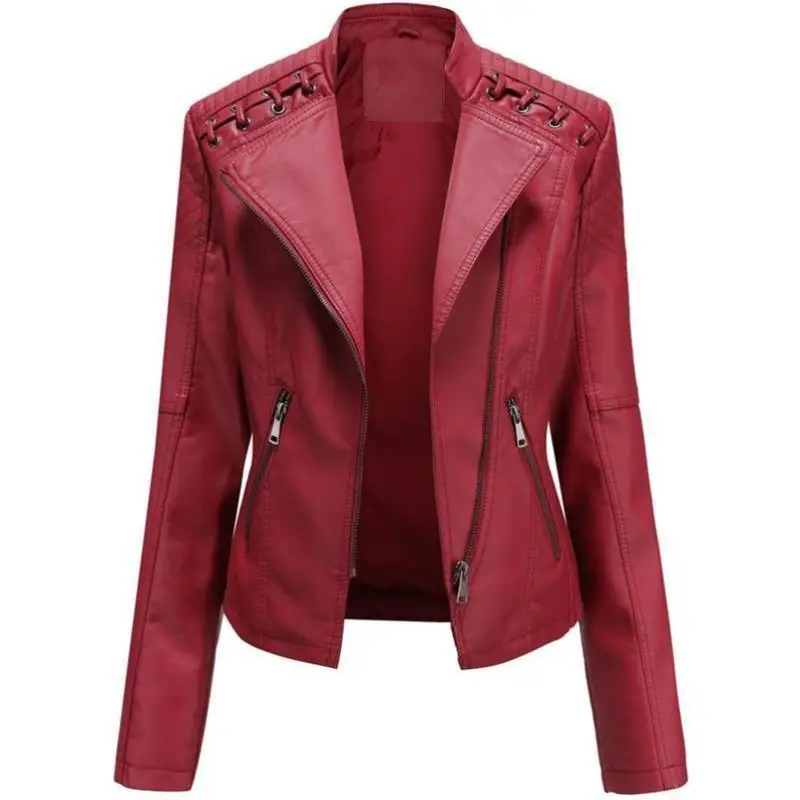 Ele Abrigo ort para hombre y mujer Jaet Slim Fit Chaqueta cortavientos de cuero PU Ci Walk Thin Nine Sve T-irt Ciwalk