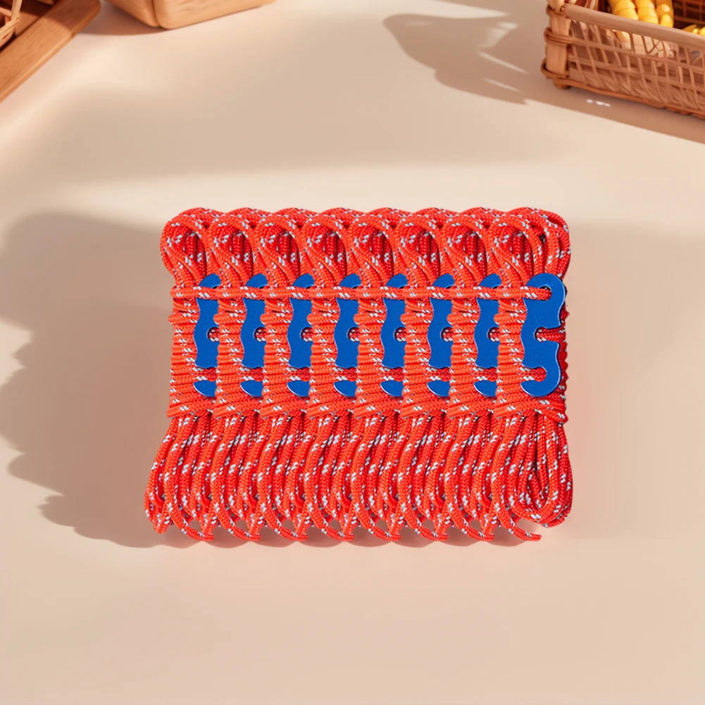 8 قطعة 3 مللي متر يندبروف خيمة حبل في الهواء الطلق خيمة غي الحبال 13ft خيمة خط الحبل الثابت للتخييم التنزه المظلة المأوى النشاط في الهواء الطلق