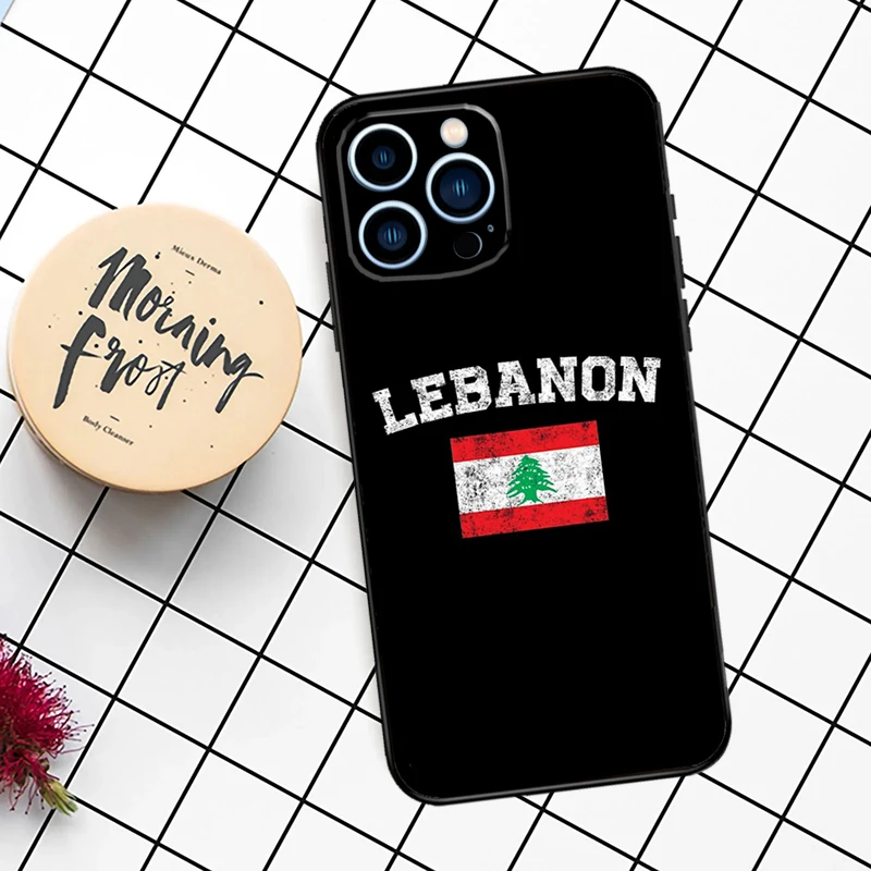 Lebanese Lebanon Flag Case For iPhone 14 13 12 11 16 15 Pro Max Plus Mini X XR XS Max 7 8 Soft TPU Back Cover