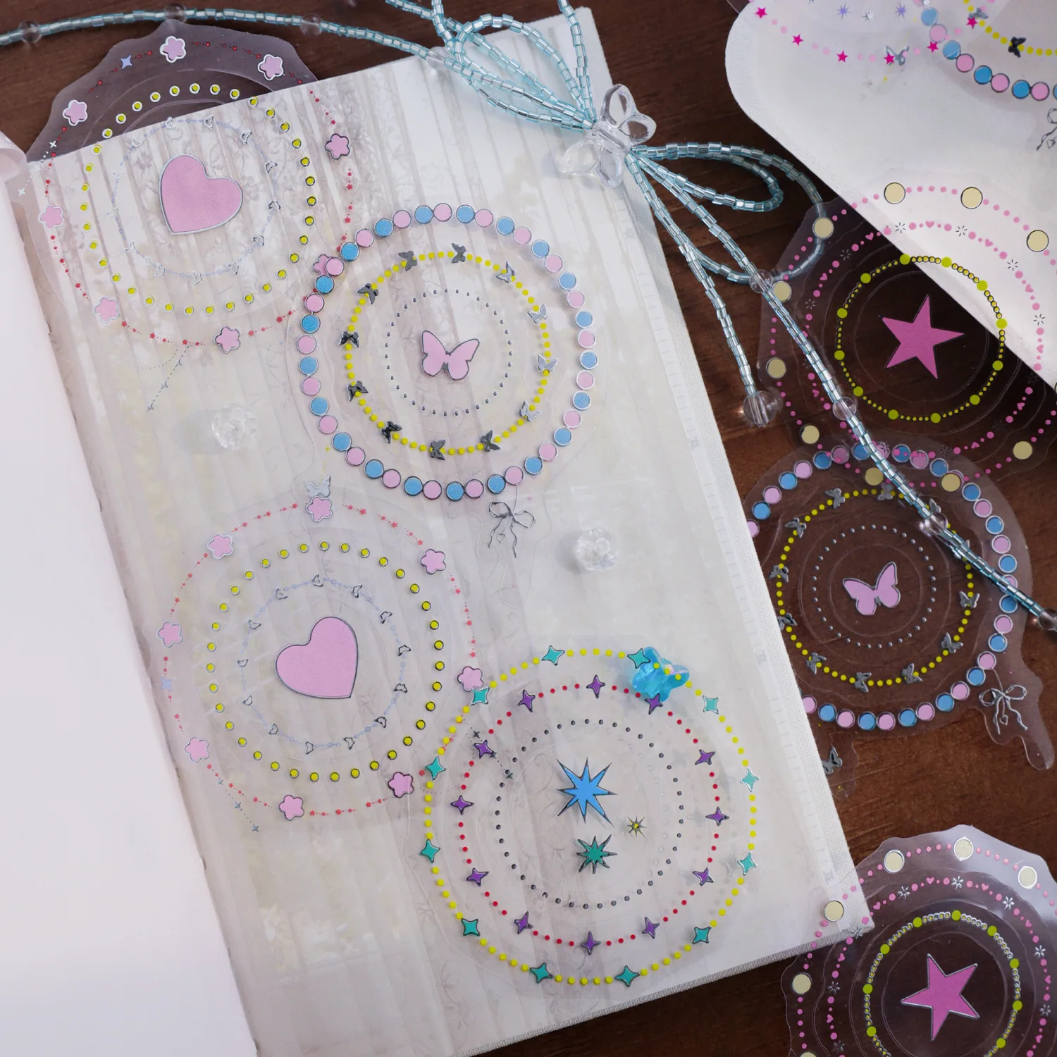 10pcs/1lot kawaii Stationery Sticker Round Circle Diamond junk journal Decorative Scrapbooking DIY Craft
