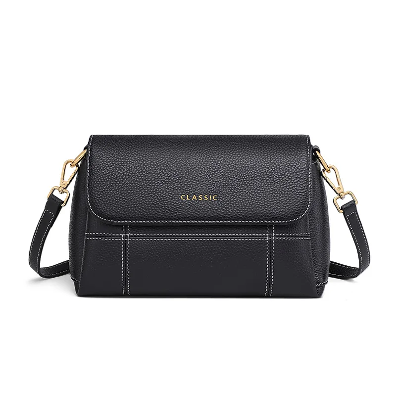 Top-grain Cowhide Leather Women Bags New Crossbody Bag Fashion Simple Mum Bag Genuine Leather Senior Sense Commuter Shoulder Bag