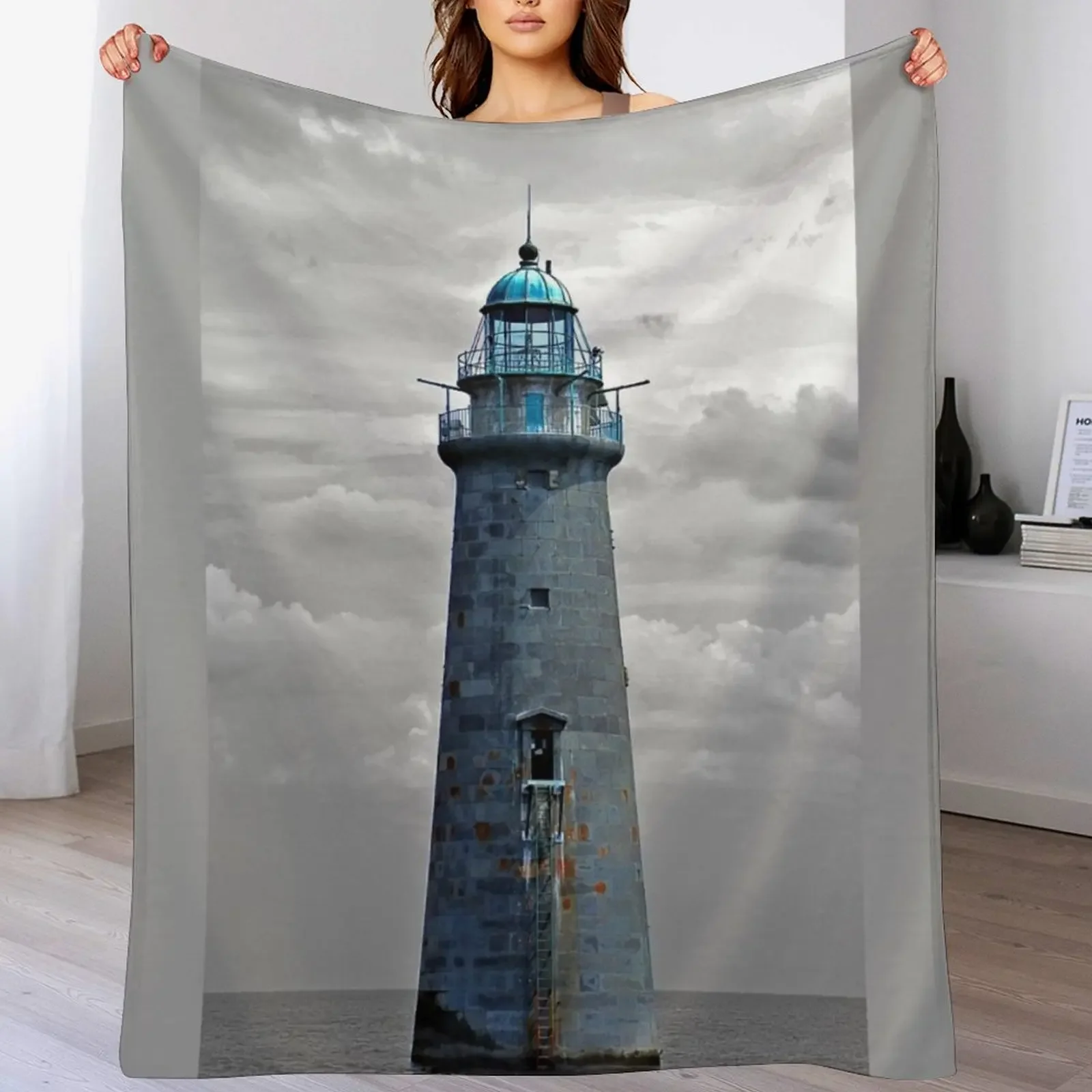 

Minot Light - Scituate Massachusetts Throw Blanket wednesday Comforter Kid'S Decorative Sofas Blankets