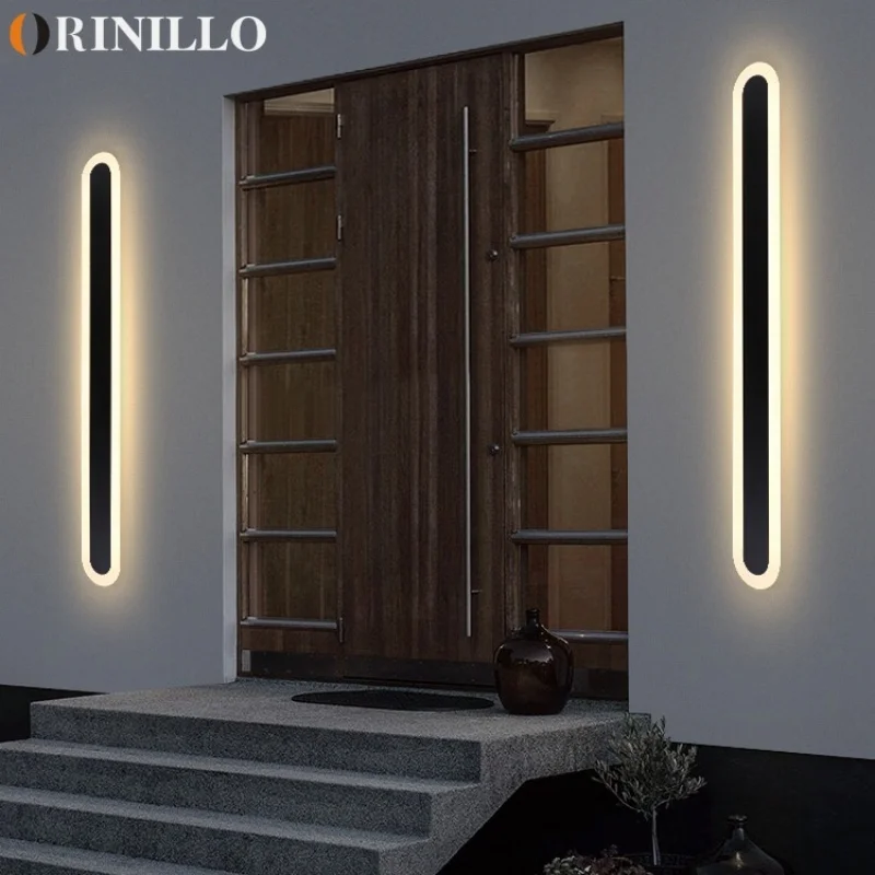 Imagem -04 - Impermeável Led Longo Lâmpada de Parede Iluminação Exterior Ip65 Jardim Villa Varanda Luz Decorativa 110v 220v