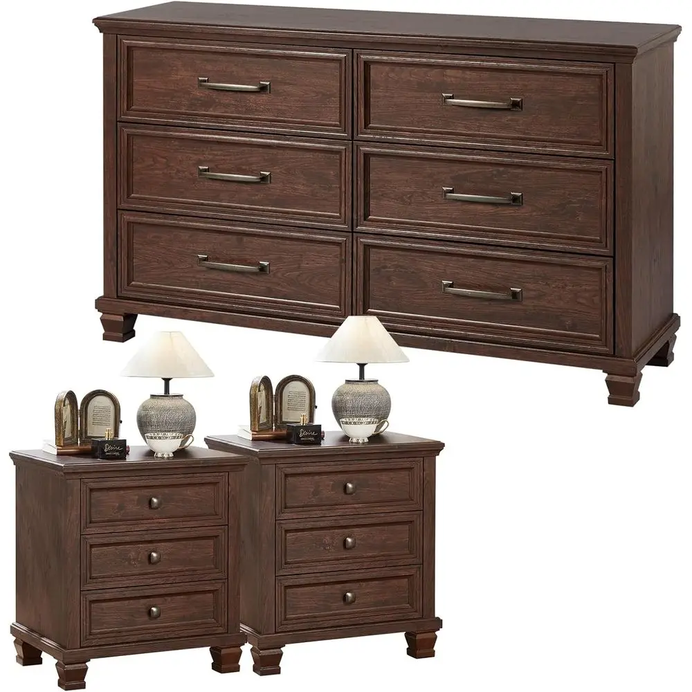 Walnut 3-Piece Bedr…