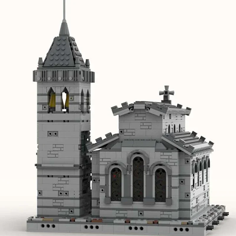 Moc Bouwstenen Street View Model Middeleeuwse Kerk Technologie Modulaire Blokken Vakantie Cadeau Speelgoed Voor Kinderen DIY Sets Montage