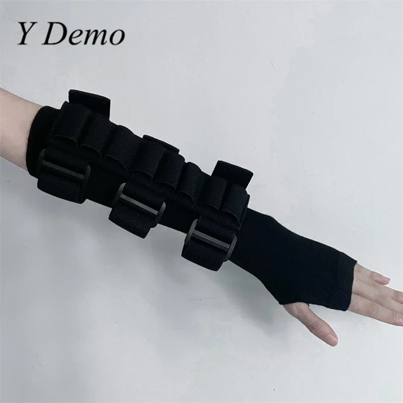 Y Demo Ninja Style Multifunction Arm Sleeve Techwear Buckle Straps Wristband Gloves Streetwear Outdoor Adjustable Accessories