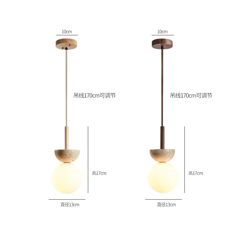 Mini pendente scandinavo color crema: luce ambientale creativa singola per la cameretta dei bambini, l'arredamento del comodino e del caffè, lampada in stile nordico