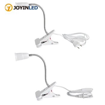 Lampada da tavolo flessibile a 360 gradi supporto per spina ue/usa presa per luce di Base E27 con supporto per lampadina con interruttore On-Off