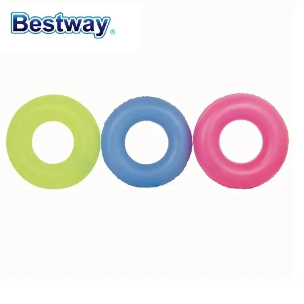 

4 Pcs Of 36077 Bestway 91cm Fluorescent Swim Ring 36" Swimming Tube For Kids 4 Pieces Per Pack Swimring 4 Girls