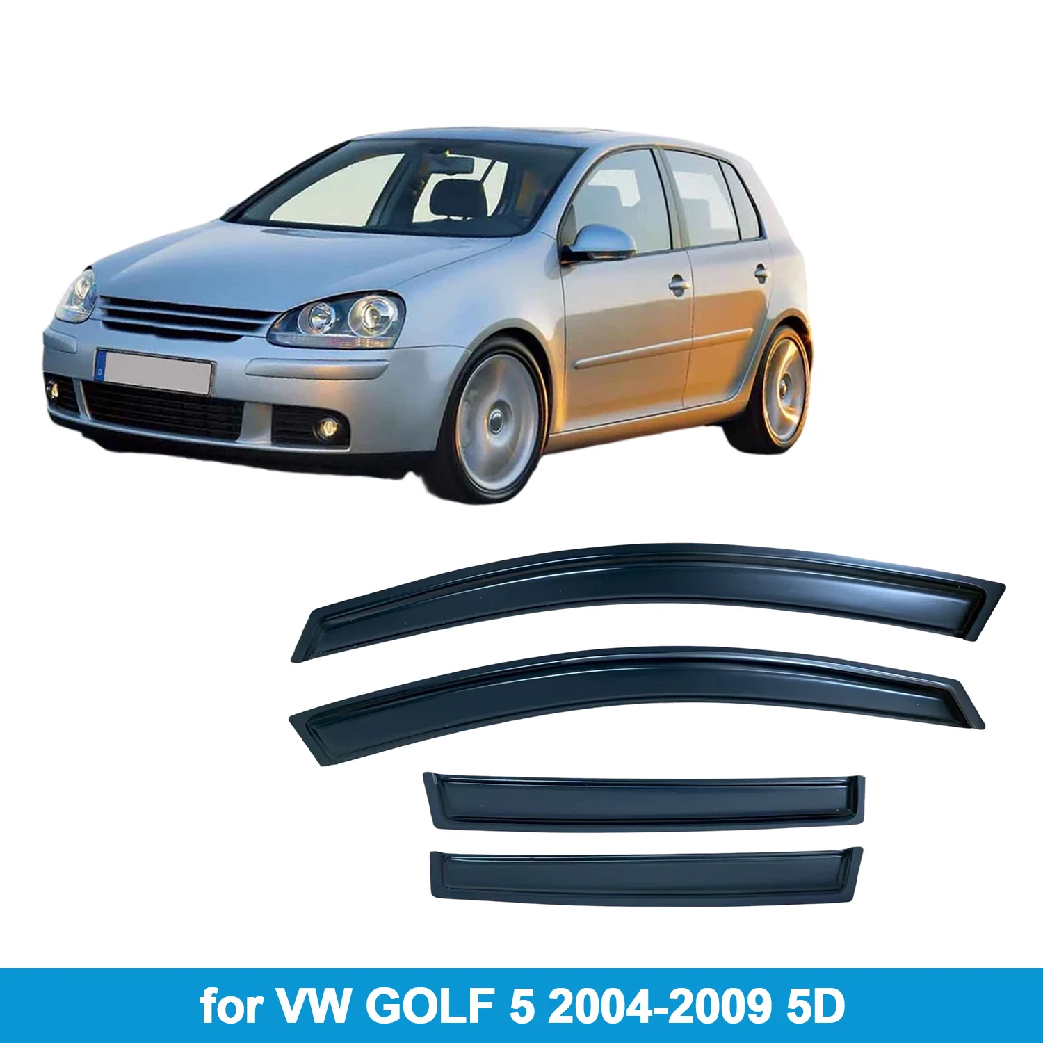 

Оконный козырек для VW GOLF 5 2004-2009 5D, защита от дождя, боковой дефлектор, защита от атмосферных воздействий, лента для наружного крепления