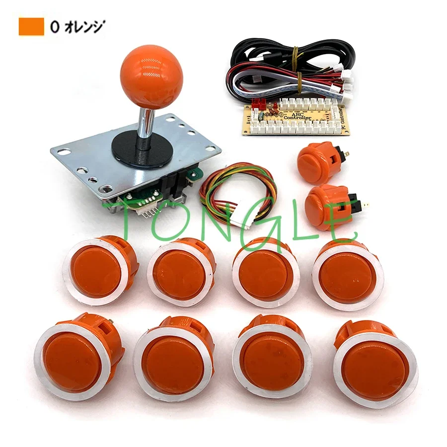 SANWA-Arcade Game 5 Pin Joystick, JLF-TP-8YT, OBSF-30 Button, USB Encoder Board for PC, Raspberry Pi 1 2 3, DIY Kit