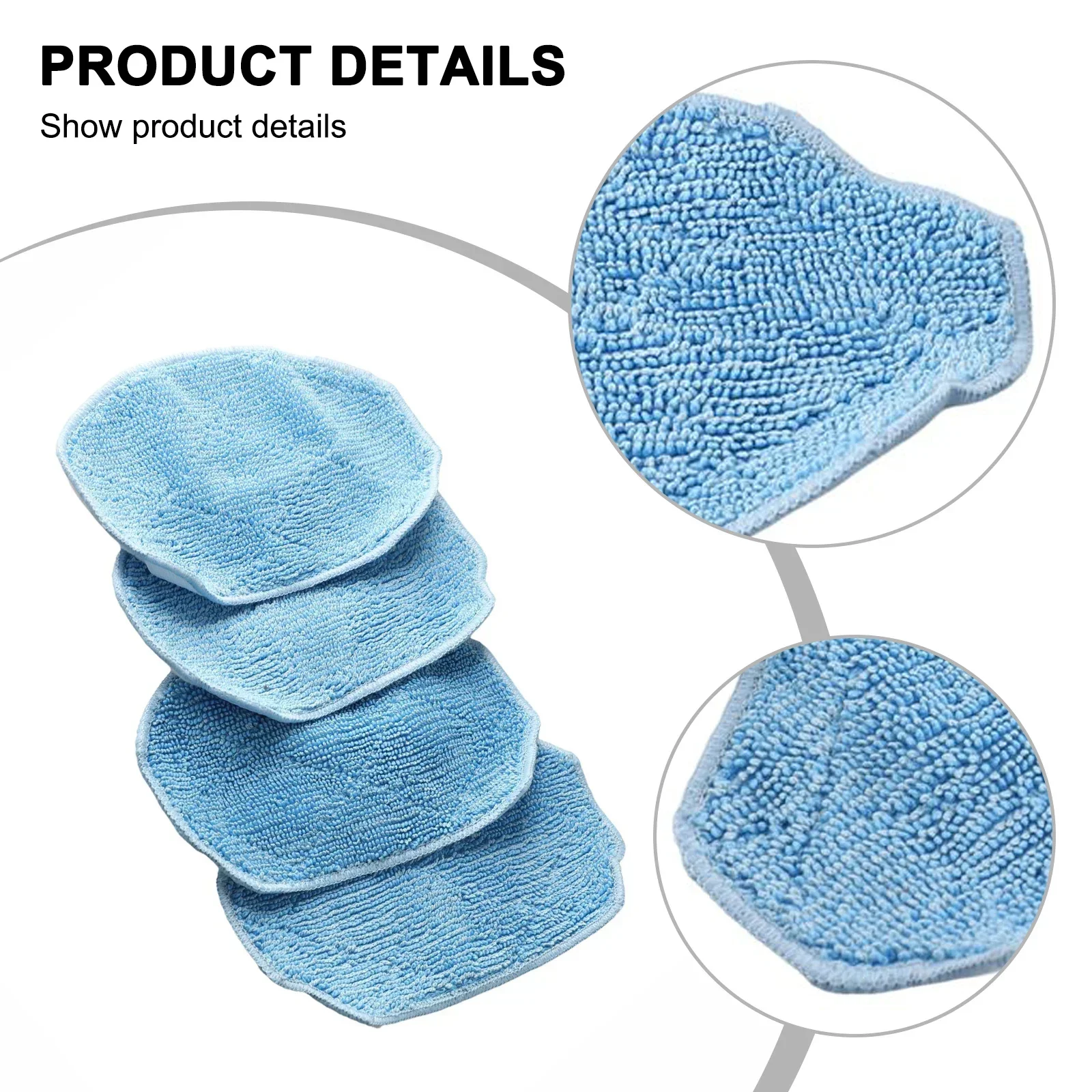 4/10pcs Mop Cloths For Cecotec For Conga 999 For Robot Vacuum Cleaner Spare Parts Replacement Accessories