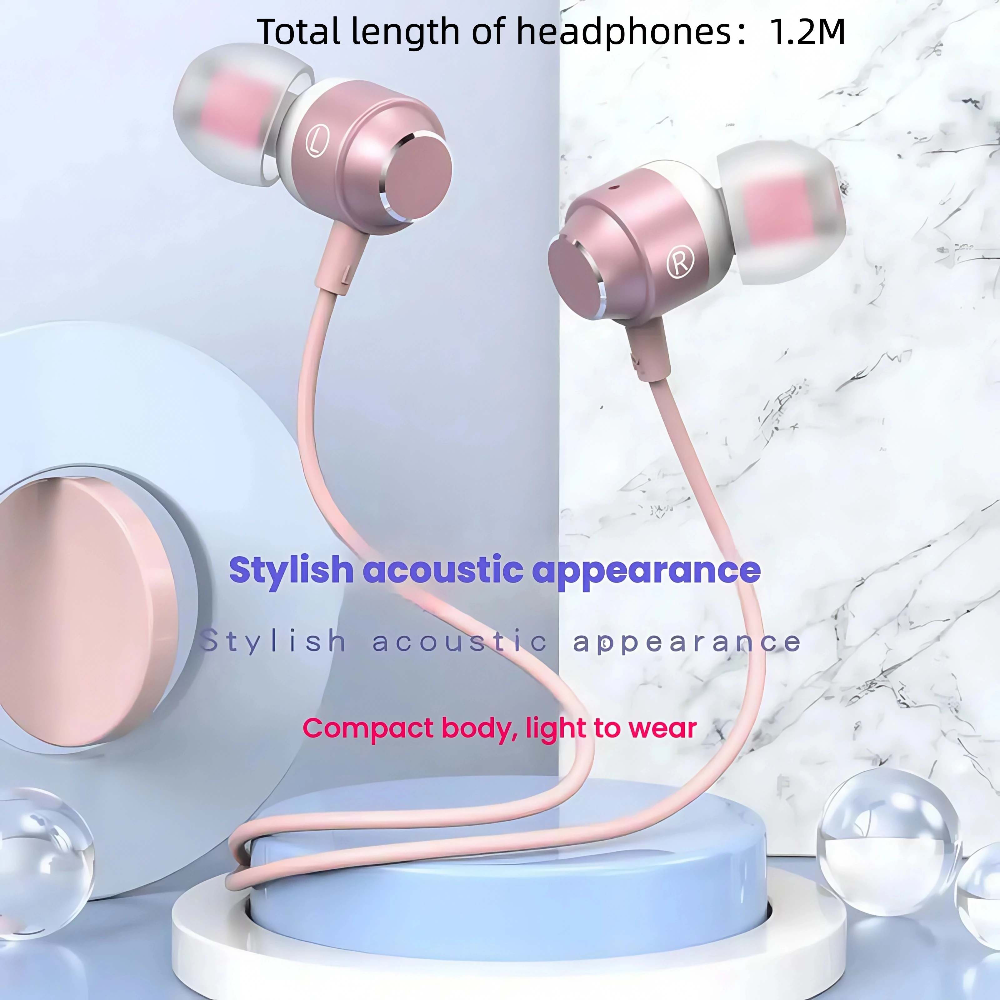 1.2M Digital Chips Are Fully Compatible With Tablets and Mobile Phones Type C Plug IOS Android Pro14 15 16 Premium Wired Earbuds