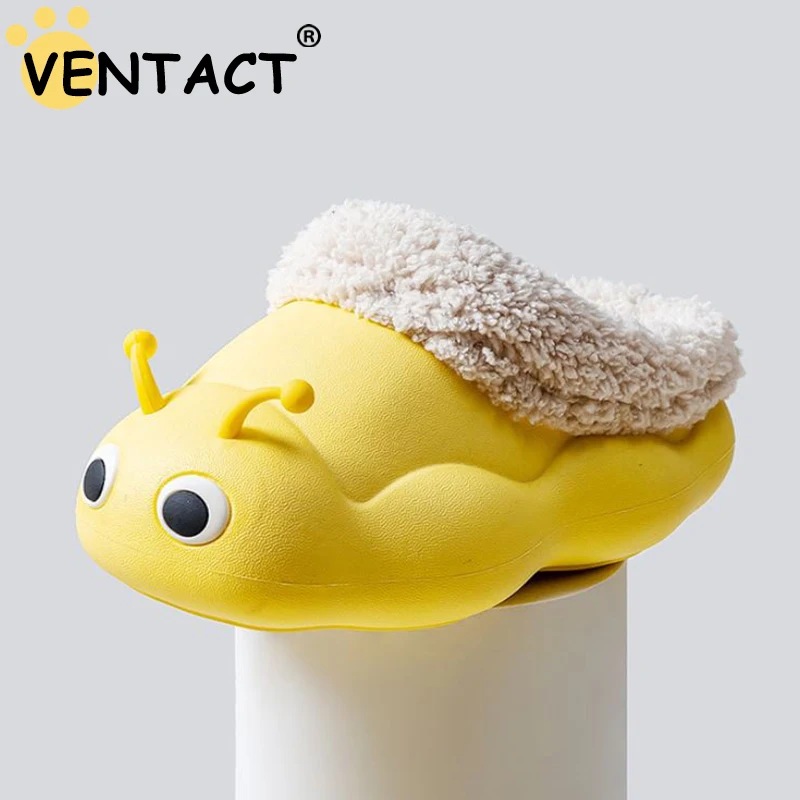 

VENTACT Children Slippers For Winter Warm Waterproof Shoes Women Eva Boy Girls Home Slides Plush Child Indoor Fashion Shoes