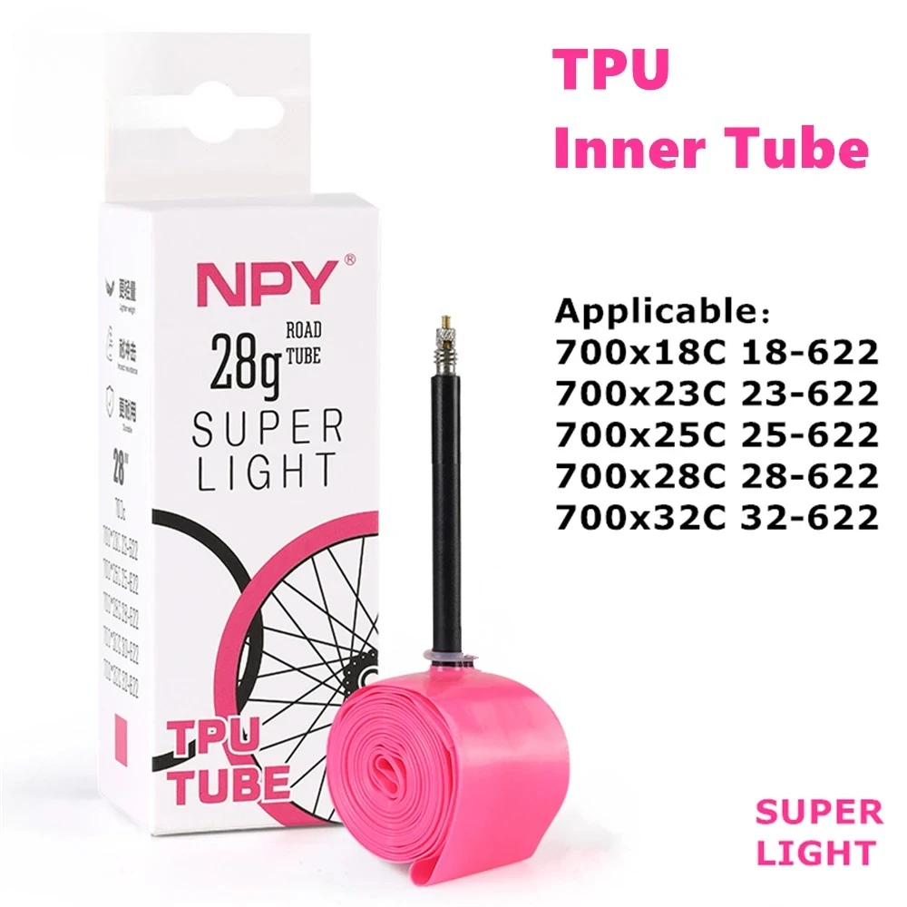 

1Pcs Ultralight 28g Bike TPU Inner Tube 700X18 25 28 32 Road Bicycle TPU Material Tire 45mm/65mm/85mm Length French Valve